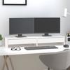 VidaXL Monitor Stand White 100x27x15 Cm Solid Pine Wood 813960