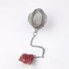 Fine Mesh Tea Filter Strainer with Crystal Stone Chain Spice Strainer  for Tea Brewing