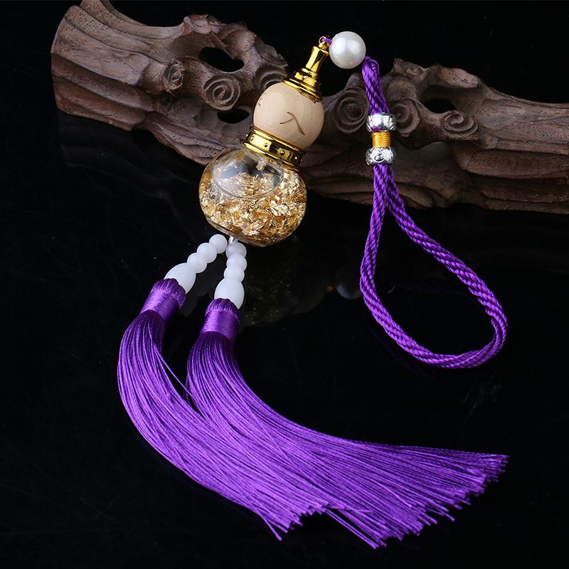 Подвеска в виде стеклянной бутылки автомобиля, тыква с золотым дном и двойным шипом, аксессуары для салона автомобиля, подвеска для автомобиля