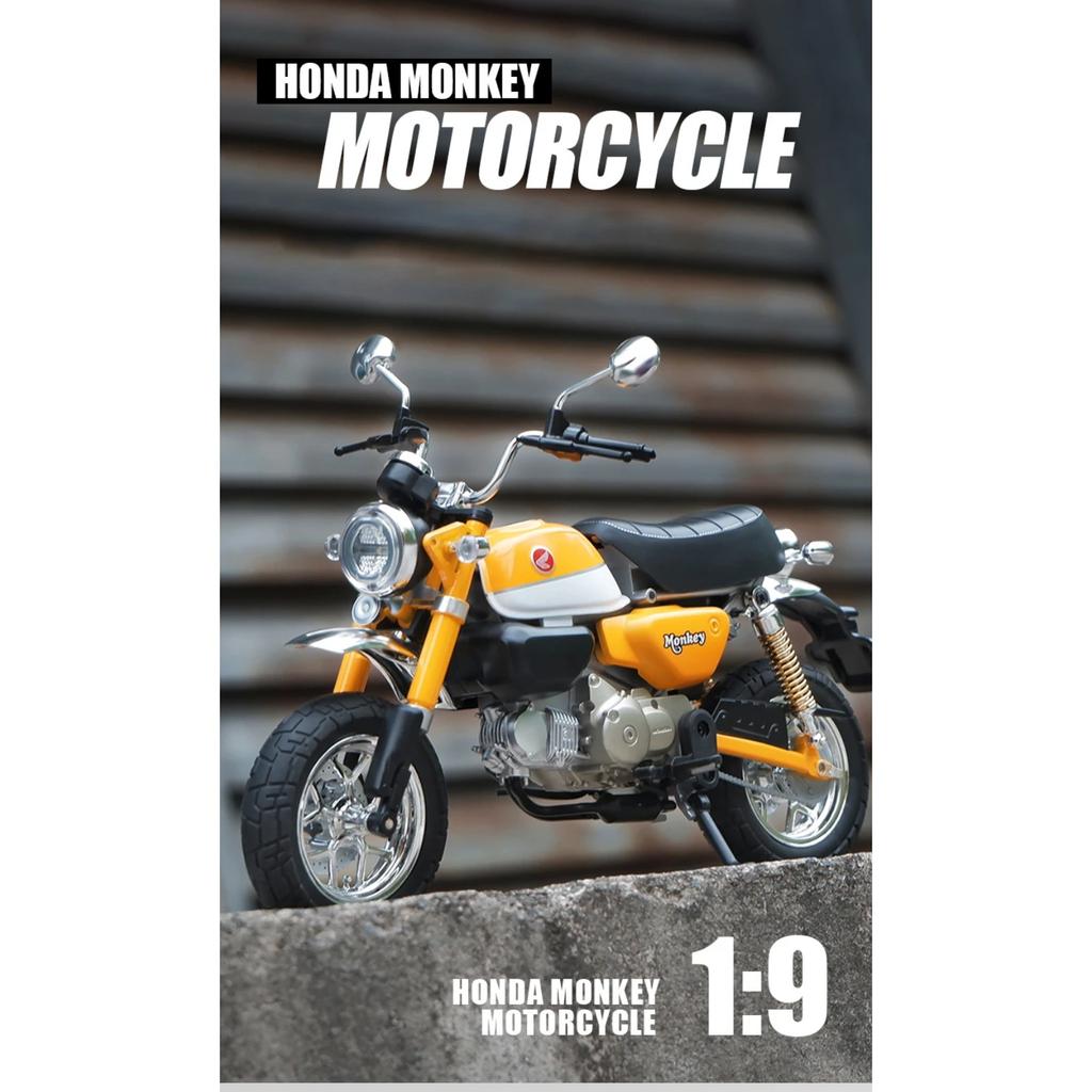 1/9 Honda Monkey 125 MINI Литой из сплава Модель мотоцикла Игрушечный транспортное средство Коллекция Звук и свет Внедорожный Автоцикл Игрушки Машина