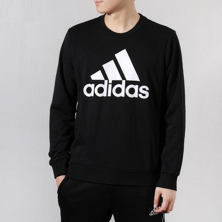 adidas Толстовка с круглым вырезом, мужские топы, черный DT9941