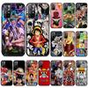 BW-2 Anime One Piece Soft Black Case for iPhone XR 14 15 11 12 13 6 7 8 X XS Pro Max Samsung S22 S23 S21 S24 FE Ultra S8 Plus