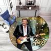 French legendary rock singer and actor Johnny Hallyday Round Carpet Soft Home Decoration Corridor Table and Chair Anti slip Outdoor Floor Mat rug H22