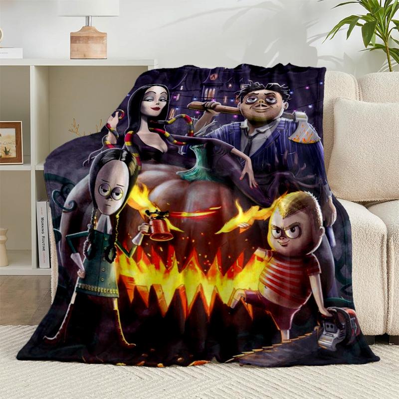 1PC Gothic Adams Flannel Blanket Gift, Suitable for Both Men And Women, Soft Ideal for Beds And Sofa, Birthday Or Christmas Gift