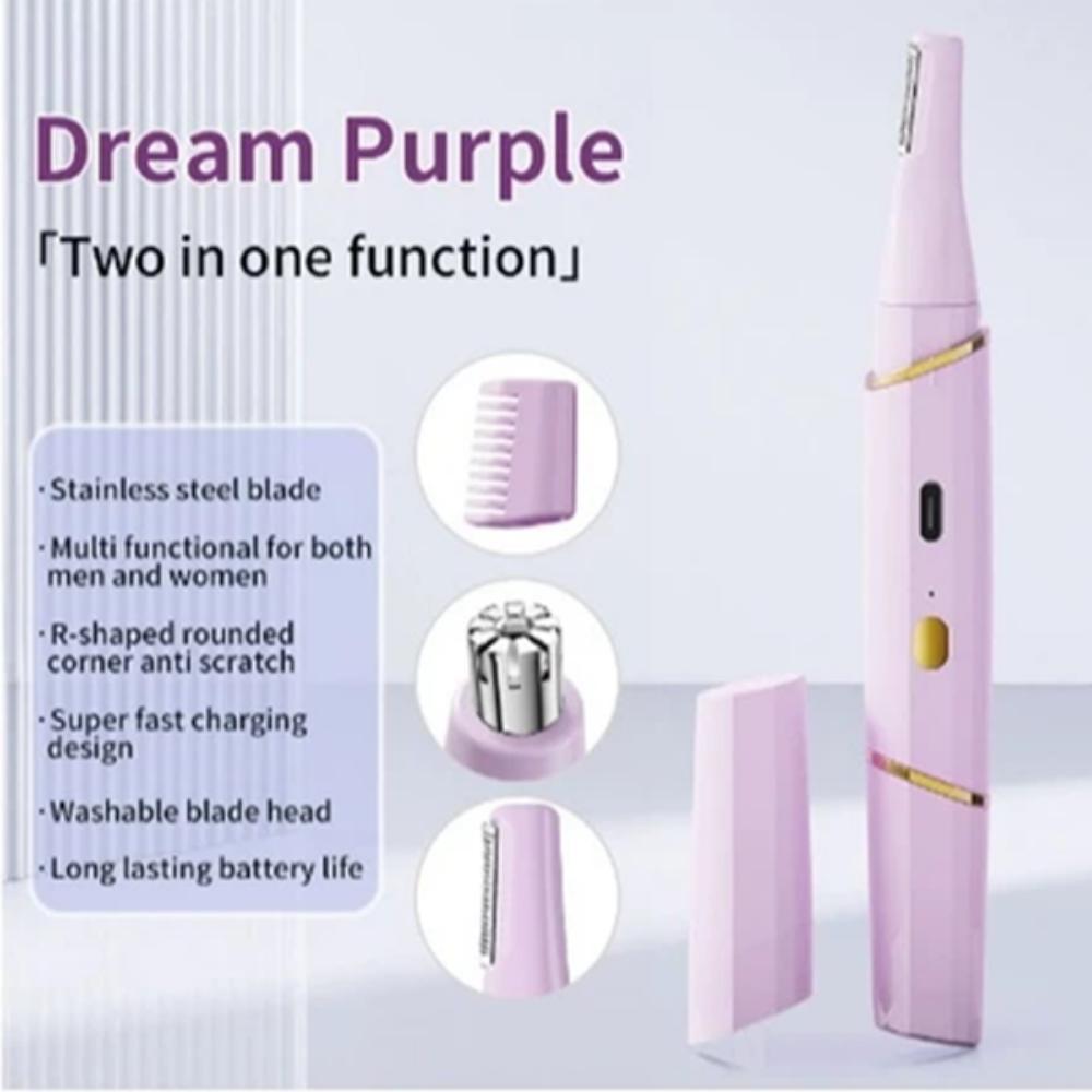 Портативный электрический эпилятор на батарейках, инструмент для бритья пушка на лице, триммеры для бровей, щеки