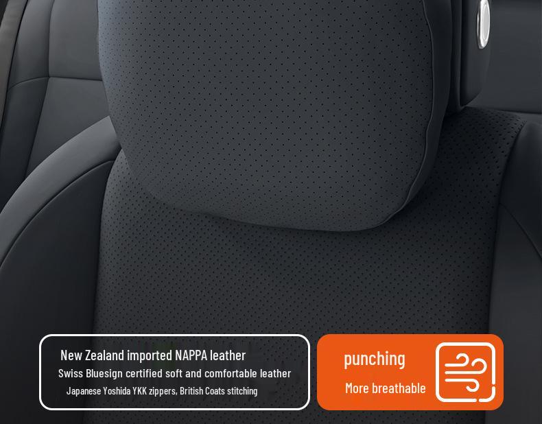 Essential Car Interior Set: Haobo HL Headrest, Lumbar Support, Neck & Waist Protection.