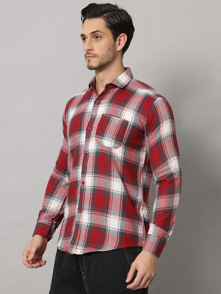 Bigreams Мужская фланелевая рубашка в клетку из 100% хлопка, окрашенная в пряжу, для рубашки с длинным рукавом