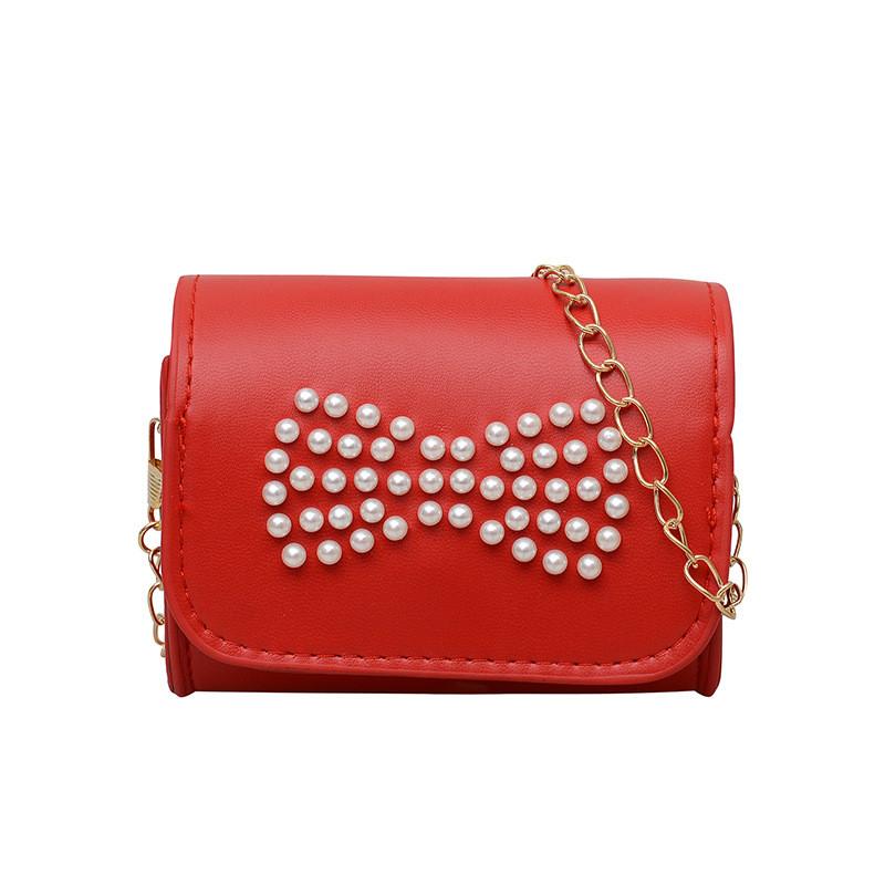 Elegant Cute And Kids Shoulder Bag With Butterfly Knot And Breathable Lining Polyester