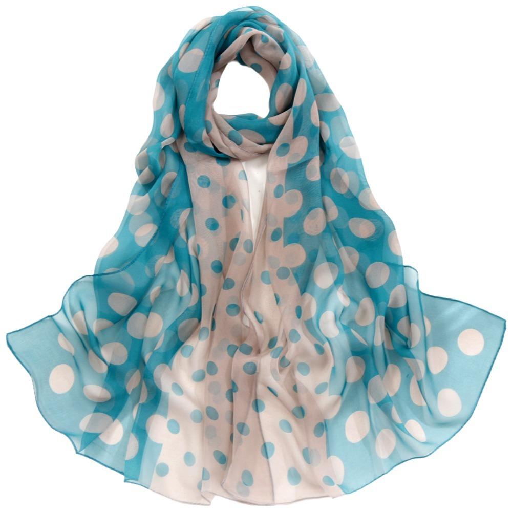 160CM Polka Dot Scarf Sunscreen Shawls Wraps Head Wraps New Women's Scarves Air Conditioner Shawl