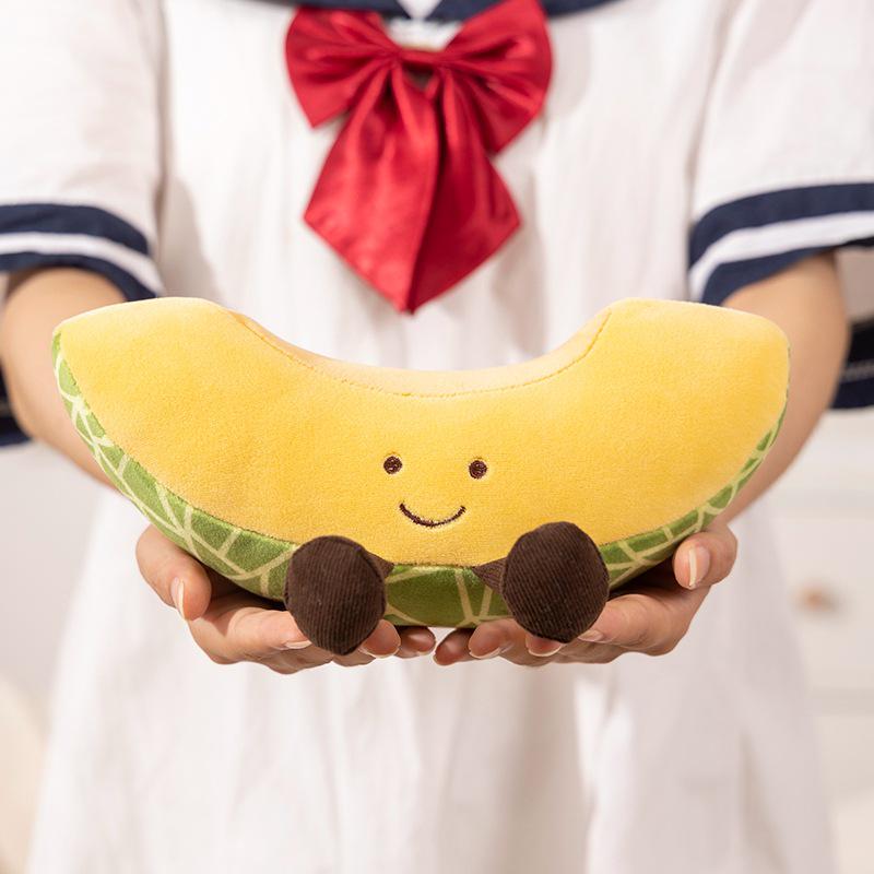 Cartoon Fruit Plush Dolls: Cute Watermelon & Durian Toys for Girls