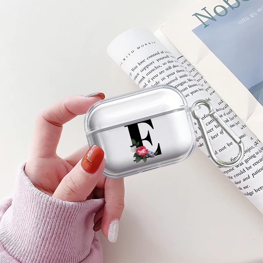 Чехол для Airpods 1 Pro2 Pro3 3 4 2 Pro Прозрачный Чехол для Наушников Обложка С Инициалом