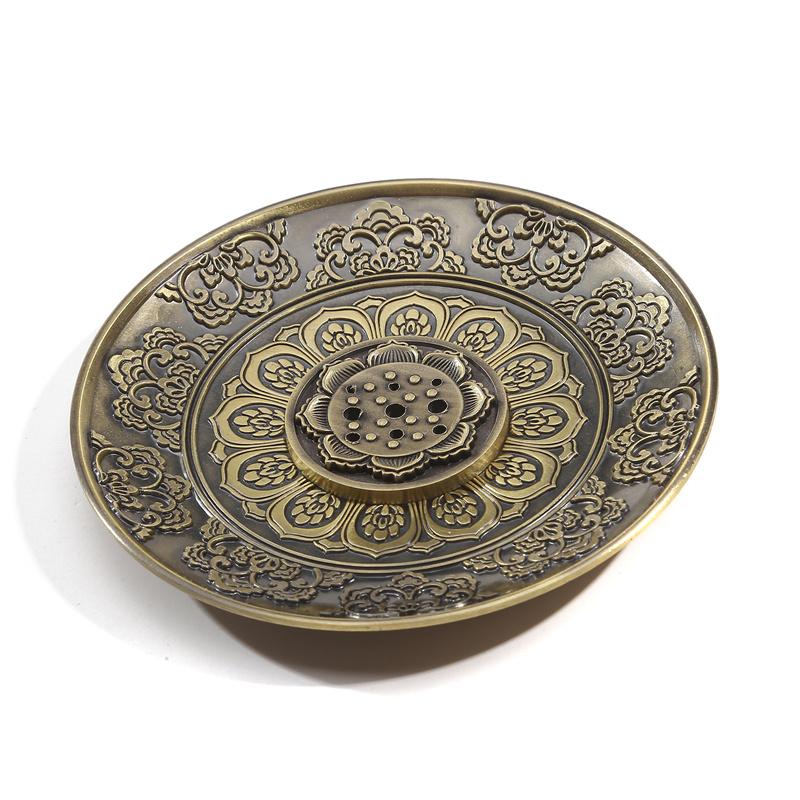 Винтажный настольный медный держатель для благовоний, внутренний и наружный держатель для благовоний, украшения для дома