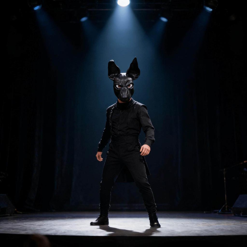 Black Dog Latex Mask Hood Anime Cosplay Funny Dark Knight Costume Accessory Stage Masquerade Party Halloween Mask