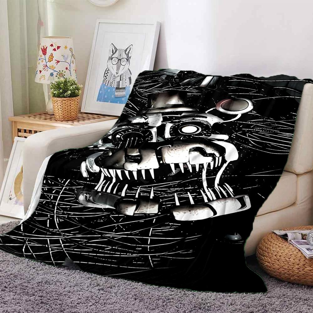 1pc Blanket - Horror game F-FNAF Freddy Print Design,Lightweight Blanket for Sofa,Bed- Soft &Warm,Gift for All Seasons