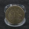 Бронзовый Да Нет Памятная монета Сувенир Вызов Коллекционные монеты Коллекция Искусство Ремесло Подарки Пожелания Монета