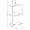 Wall Shelf Reclaimed Wood 30 x 13.5 x 64.5 cm Engineered Wood
