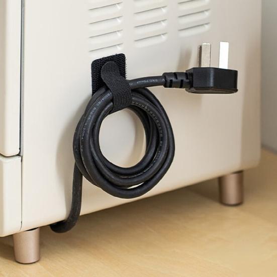 10/50 шт. Органайзер для кабелей, стяжка, самоклеящаяся, регулируемая лента-липучка, обертка для шнуров, многоразовая, для организации проводов на офисном столе, нейлоновая стяжка для связывания