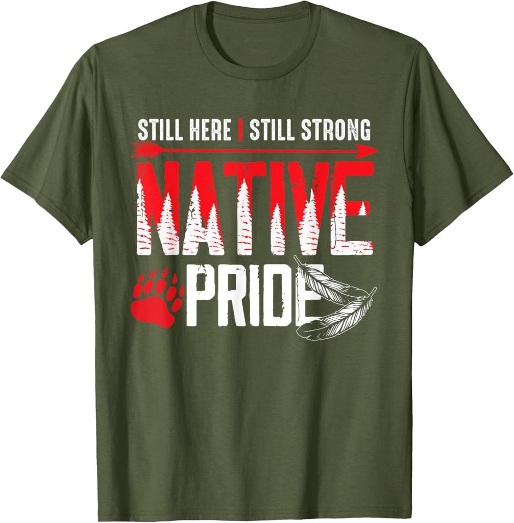 Native American Heritage Indigenous Pride Native American TShirt Cotton Vintage Clothes Tops Graphic Tee Camisas Streetwear