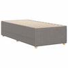 Bed Frame without Mattress Taupe 100x200 cm Fabric