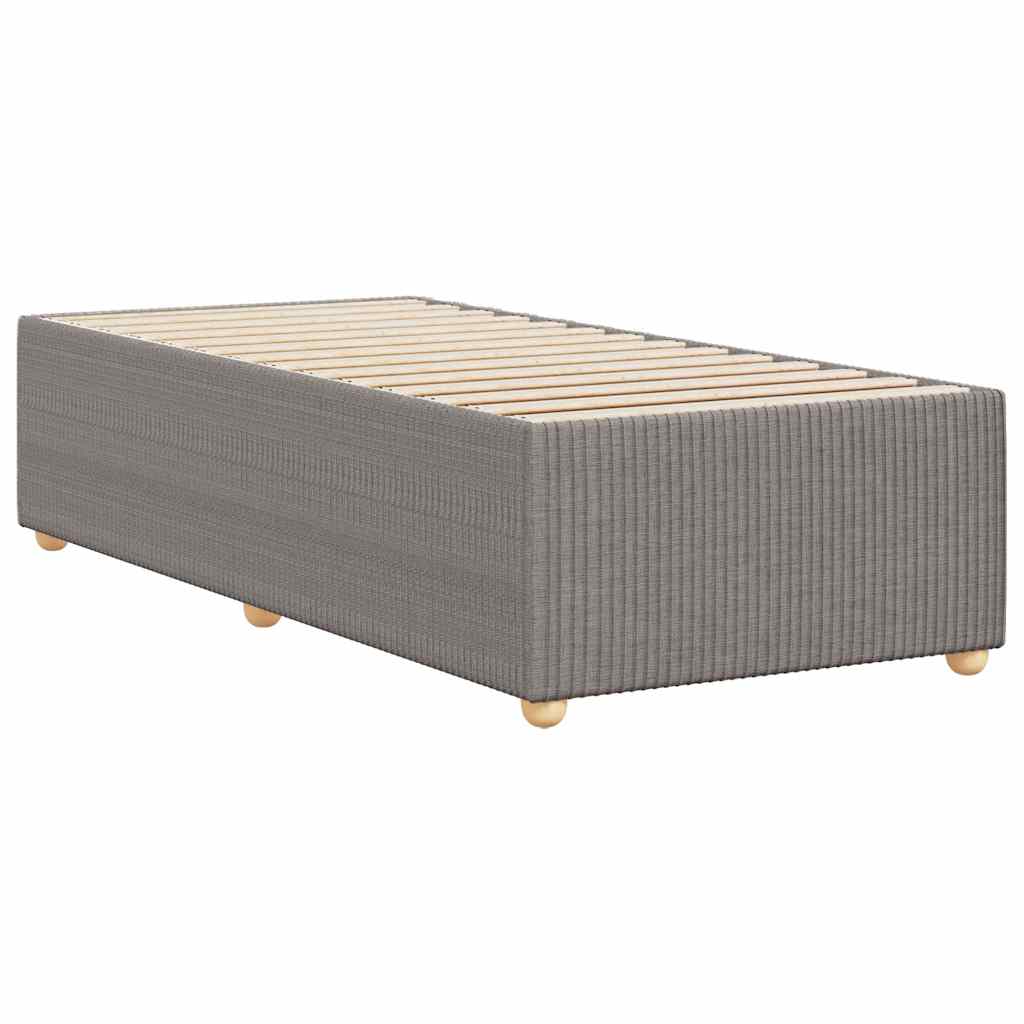 Bed Frame without Mattress Taupe 100x200 cm Fabric