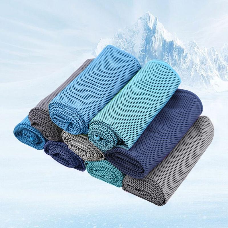 Cooling Towel Portable Mini Silicon Gel Microfiber Ice Towel Breathable Fitness Sports Gym Running Swimming Quick Dry Cool Towel