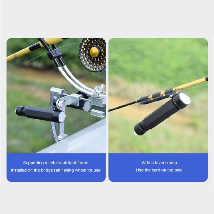 Fishing Rod Light 2 Gear Brightness Adjustable Bridge Raft Light Rechargeable Raft Fishing Light Rod Tip Fishing Light