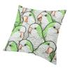 Green Quaker Parrots Pillow Case Home Decorative Nordic Psittacine Cushion Decoration Salon Square Pillowcase