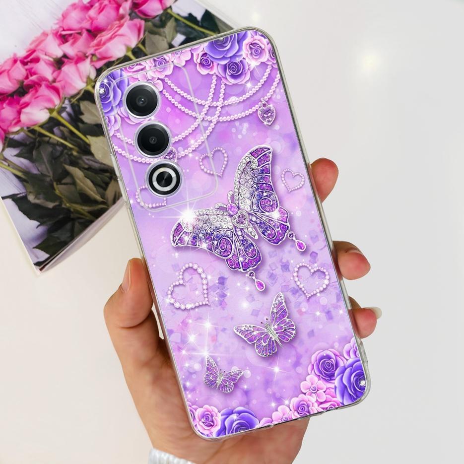 For Oppo A80 5G Case CPH2639 Cute Painted Cover Clear Silicone Soft TPU Phone Case For Oppo A3 Pro A3pro 5G OppoA80 Shell Bumper