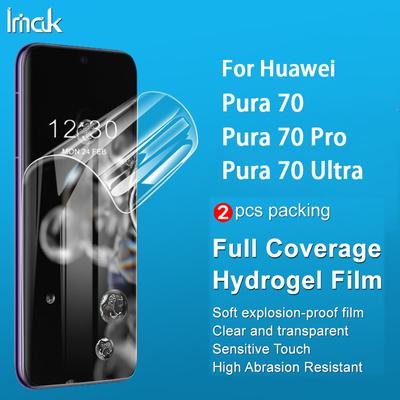 Для Huawei Pura 70 Pro Pro+ Plus Ultra Glass 2PCS IMAK Hydrogel Film III Full Cover Screen Protector