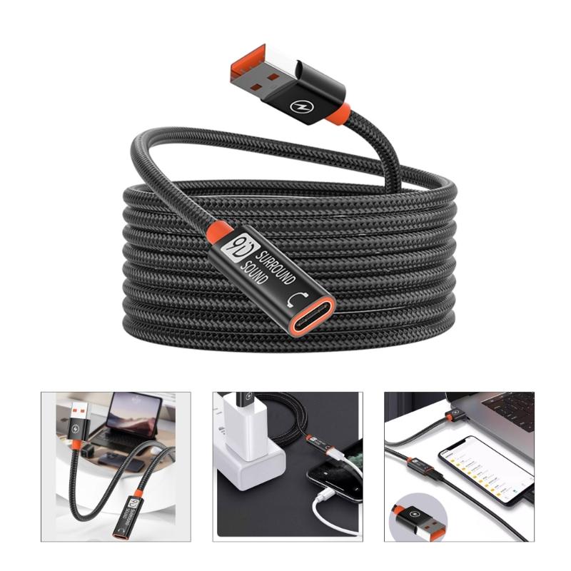 Кабель для зарядки 5 Гбит/с Передача данных Удлинитель Кабель USB на Type-C для 15 14 13 12 S20 S20+ Телефон Планшет