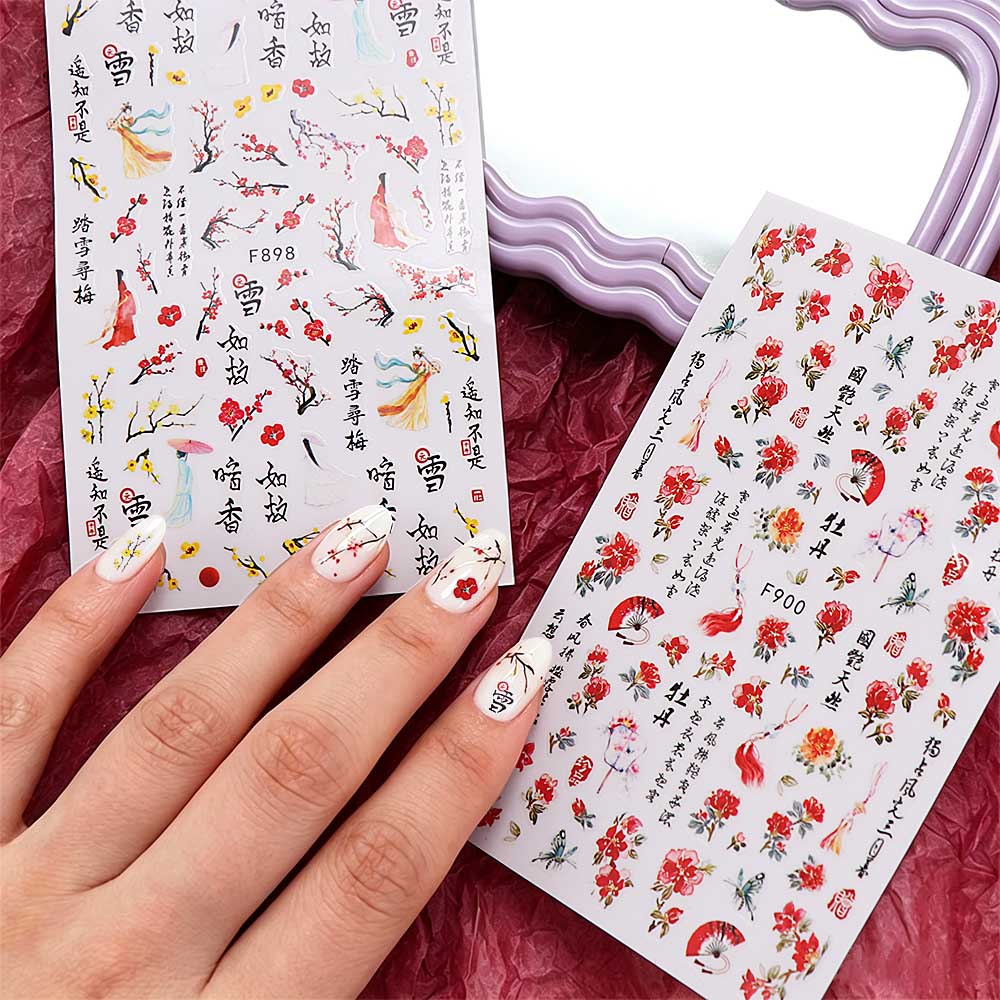 Chinese Character Chinese Styles Manicure Decoration Nail Art Decor Nail Decals Nail Art Stickers