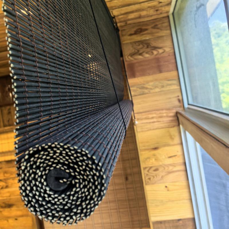 Уличные бамбуковые водонепроницаемые рулонные шторы для защиты от солнца и перегородок