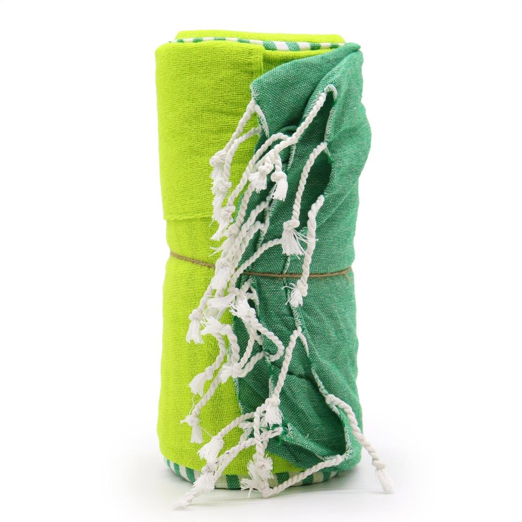 Cotton Beach Pareo Towel 100x180 cm – Picnic Green
