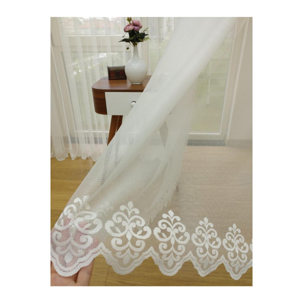 Занавес из тюля с узором на кончике юбки, высокое качество, 200x260, редкая батарея, 1/2