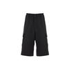 Y-3 Solid Color Multi-Pocket Wool Shorts Men Bottoms Black FN3401