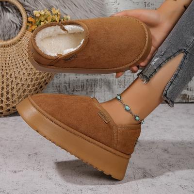 Мода 2024 года, новые классические утолщенные пушистые женские зимние сапоги, удобные теплые ботильоны, женская зимняя обувь, массивные ботинки Mujer