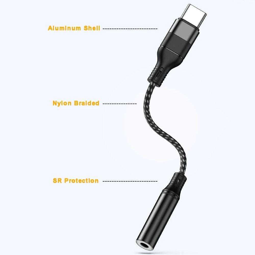 Кабель-адаптер для наушников USB Type C, разъем 3,5 мм, адаптер USB C на разъем 3,5 мм для наушников/телефона