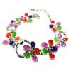 [P7412] - Designer Bracelet 'Acapulco' (flora) Green Pink Purple