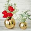Metal Ball Round Flower Vase for Home Decor|Table Decorative Item for Bedroom Living Room Office Wedding |