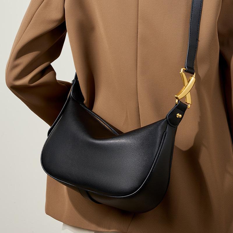 2024 Летняя женская сумка-мессенджер из натуральной кожи с застежкой-молнией на одно плечо