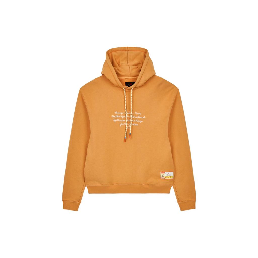 Jordan X Maison Chateau Rouge French Terry Letter Print Hoodie Men Tops Orange DJ9773-839