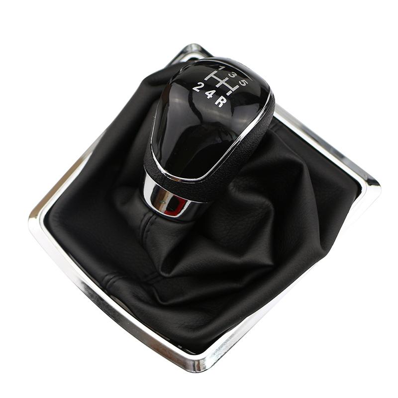 5-6-скоростная ручка переключения передач из АБС-пластика/кожаные гетры для Ford Focus 2 MK2 2005-2011 Fiesta Kuga