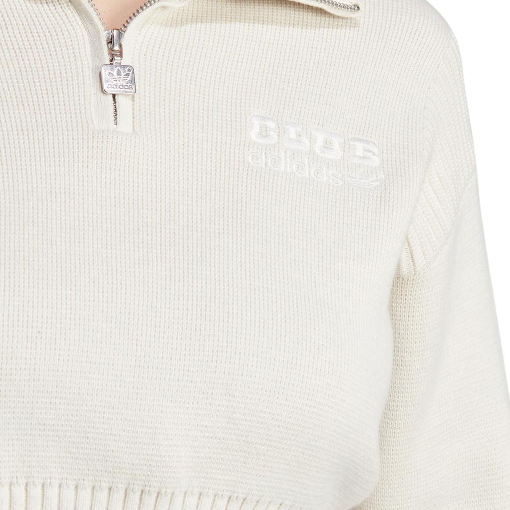 Adidas Оригинальная синяя трикотажная спортивная куртка с вышитым логотипом и полумолнией, короткая женская куртка розового и белого цвета HM2050