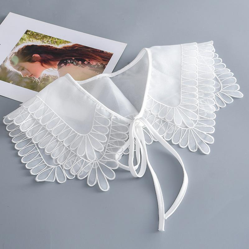 Мода 2023 года, женская, для девочек, кукла Лолита, шаль, поддельный воротник, вышитое ожерелье, лацкан, блузка, накидка на плечо, короткая накидка, поддельный воротник