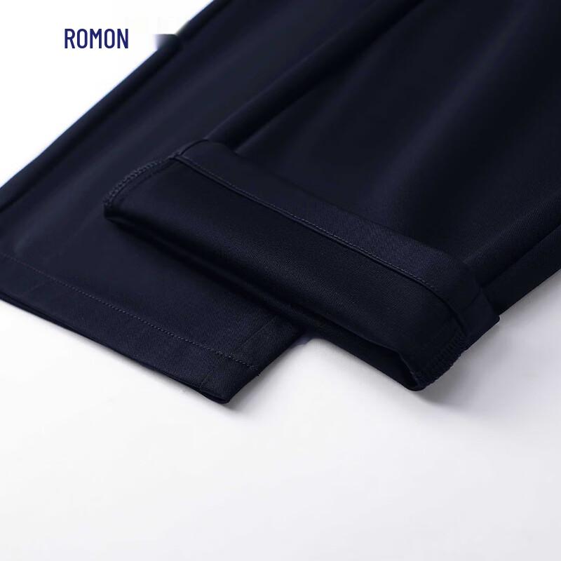 ROMON Мужские эластичные брюки прямого кроя в стиле business casual