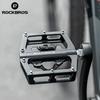 ROCKBROS Bicycle Pedal Self-locking + Flat Aluminum Applicable SPD MTB Road Bike Platform Pedals Waterproof Cycling Parts
