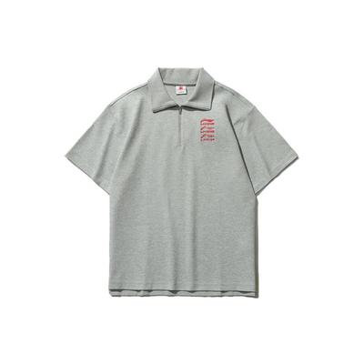 Футболка-поло с коротким рукавом и вышитым логотипом баскетбольной серии Li Ning Sports, унисекс, серая, AHSR365-2