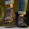 Men's 2020 Winter British High Top Genuine Leather Matte Boots