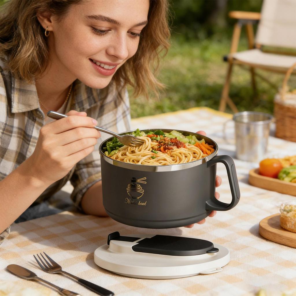 Lunch Container 1650ml with Folding Cutlery Leakproof Lunch Salad Bowl Soup Containers for Fruit Salad Home Office School
