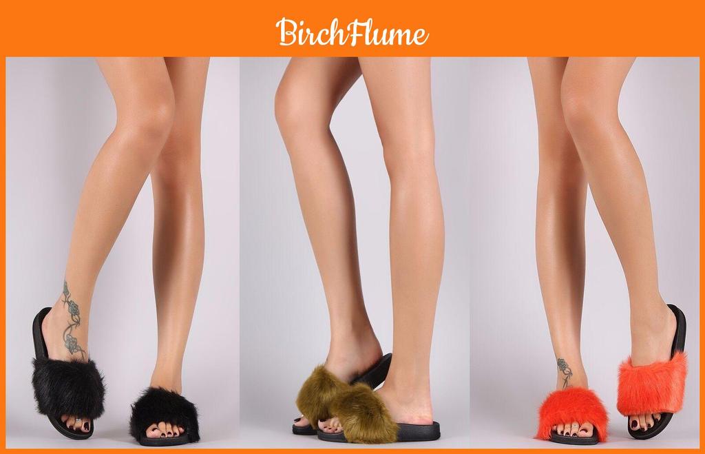 Luxurious Faux Fur Slides Inspired By Rihanna With Premium Quality And Style